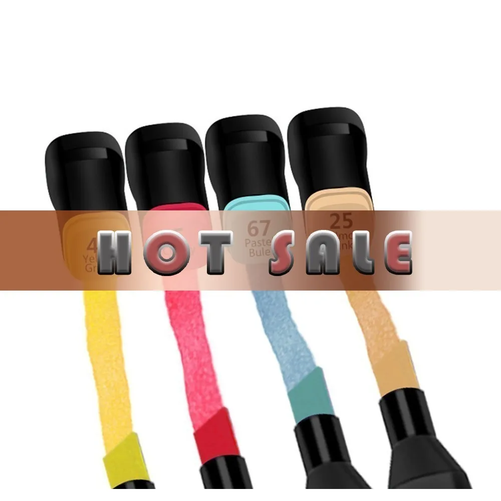 

Panic buyingThree generations of marker double head alcohol oil pen 168 color set school supplies NOT