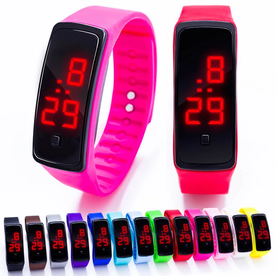 

New Digital Kids Watch Sport LED Children Watch Electronic Watch Man Ladies Morning Running Bracelet for School Boy and Girl