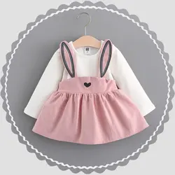 2017 Одежда для девочек новый, осенняя одежда для детей для малышки осень платье для девочек детское платье принцессы