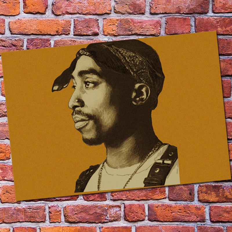 Уютный момент 2PAC Рэп Бог Тупак хип-хоп певец ретро постер винтажный крафт-Принт плакат стены украшения дома комнаты QT472