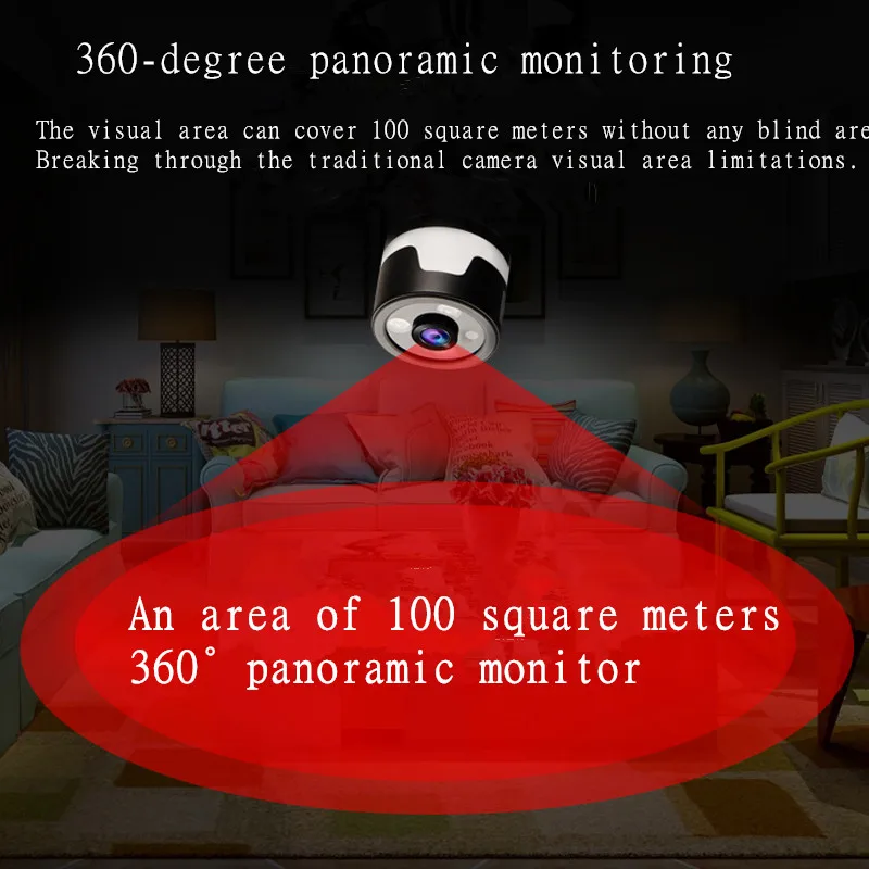 

960 degree panoramic monitoring smart Camera Mobile APP Remote Security Surveillance Cam for Indoor Outdoor Multiple Places.