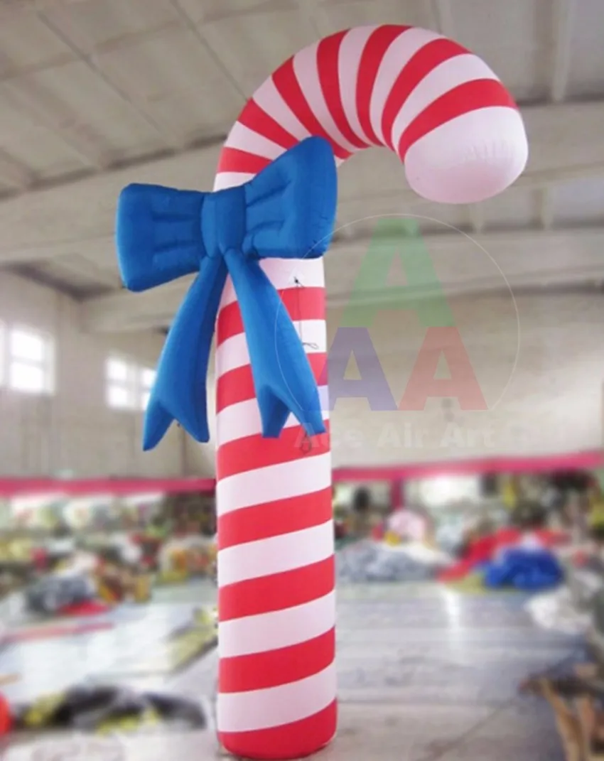 Рождественская Праздничная рекламная декорация гигантская надувная карамельная трость для вас Праздничная вечеринка