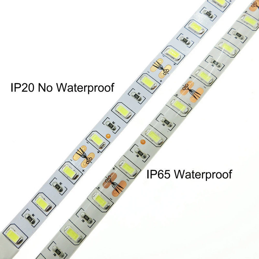 Светодиодная лента Smd5630 5730 ip65 12 В постоянного тока 3000 светодиодов 5 м белый теплый