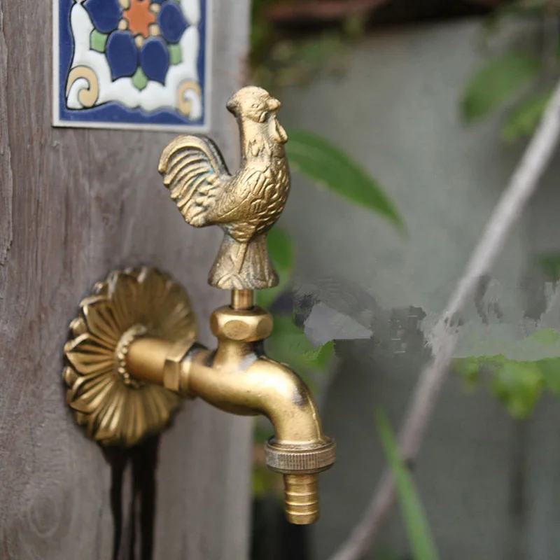 MTTUZK наружный садовый смеситель в форме животного кран античная латунь кран для мытья швабры/садовый полив смеситель в форме животных