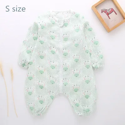 Летний сетчатый спальный мешок для новорожденных 1-4 лет, двойная хлопковая дышащая Пижама для малышей - Цвет: E1