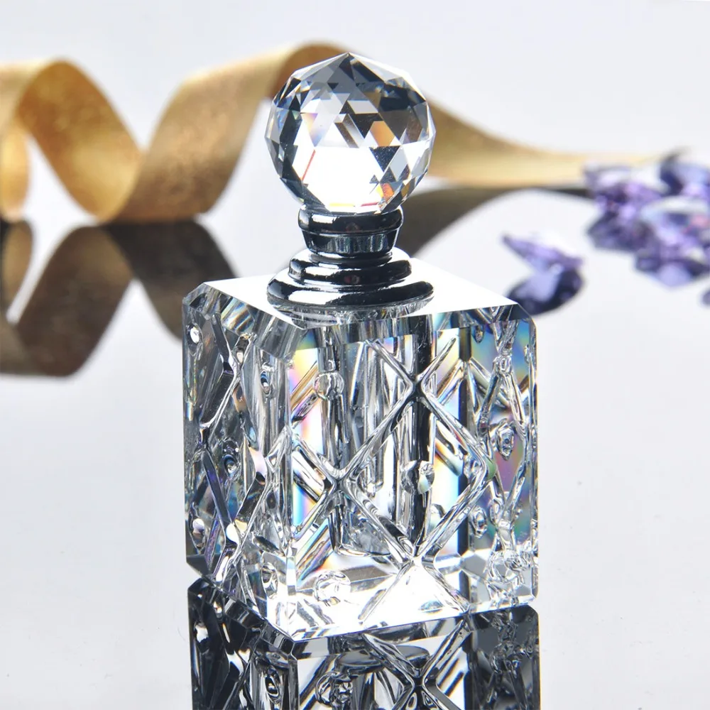 5ML Clear Unqiue Crystal Glass Crystal Women Perfume Bottle Empty