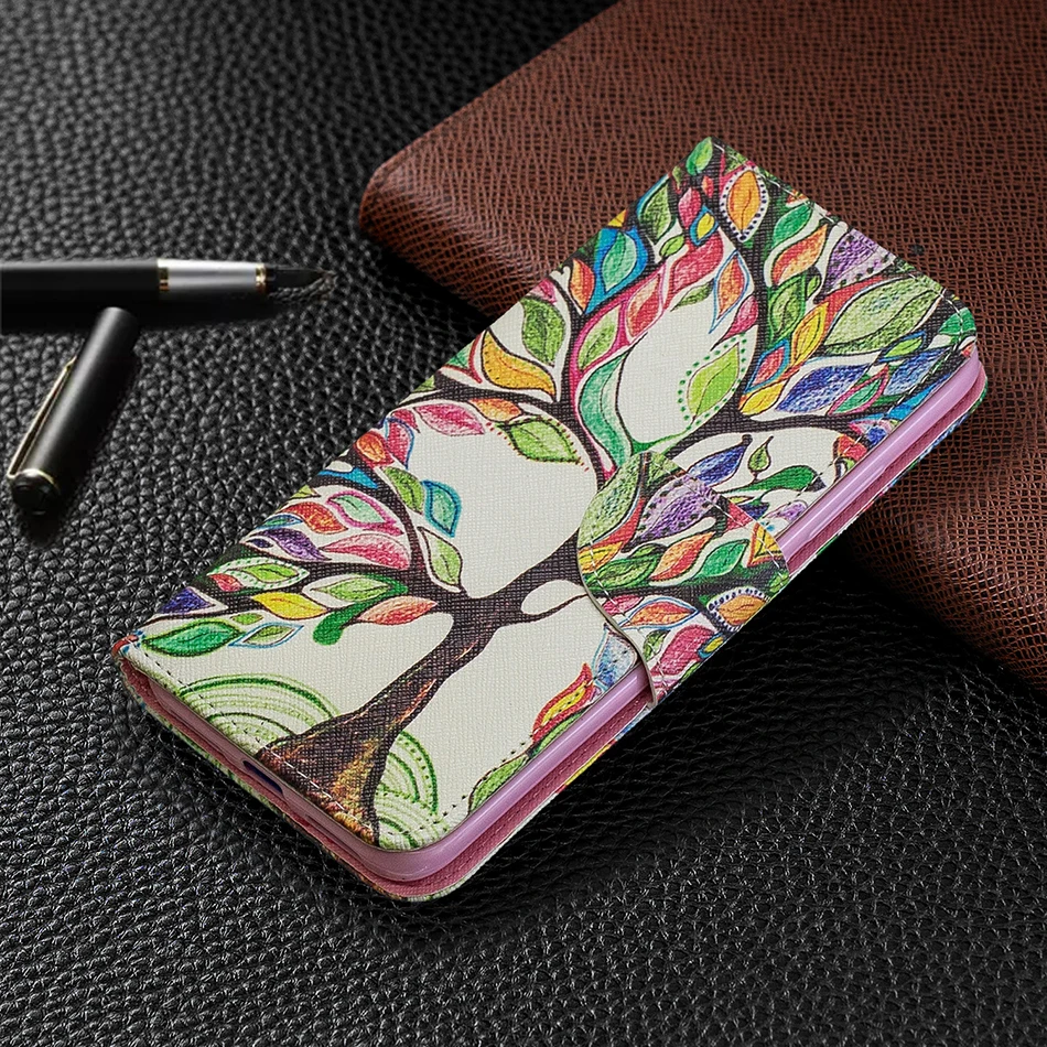 Модный флип-чехол с цветами для samsung Galaxy A3 A5 A7 A6 A8 Plus, кожаный чехол с подставкой+ Мягкий ТПУ для samsung m20