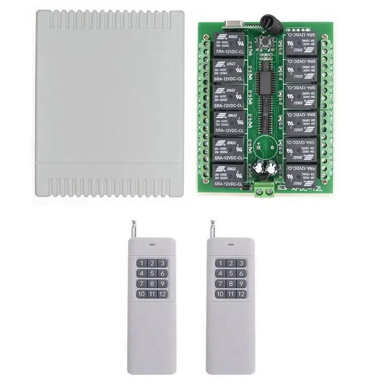 

super 3000M Long Range DC12V 24V 12 CH 12CH RF Wireless Remote Control Switch System,315/433.92 Mhz,Transmitter + Receiver