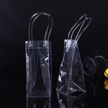 500 шт прозрачный пластик для охлаждения вина одна винная бутылка сумка-термос для еды питьевой хранения кухонные аксессуары W9616