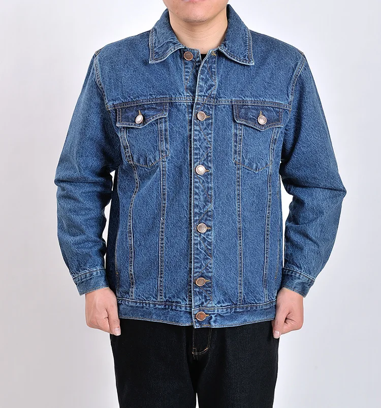 

male button casual blue denim jacket 2018 Autumn and winter Large size jacket coat men's outwear cowboy jackets clothing S-4XL