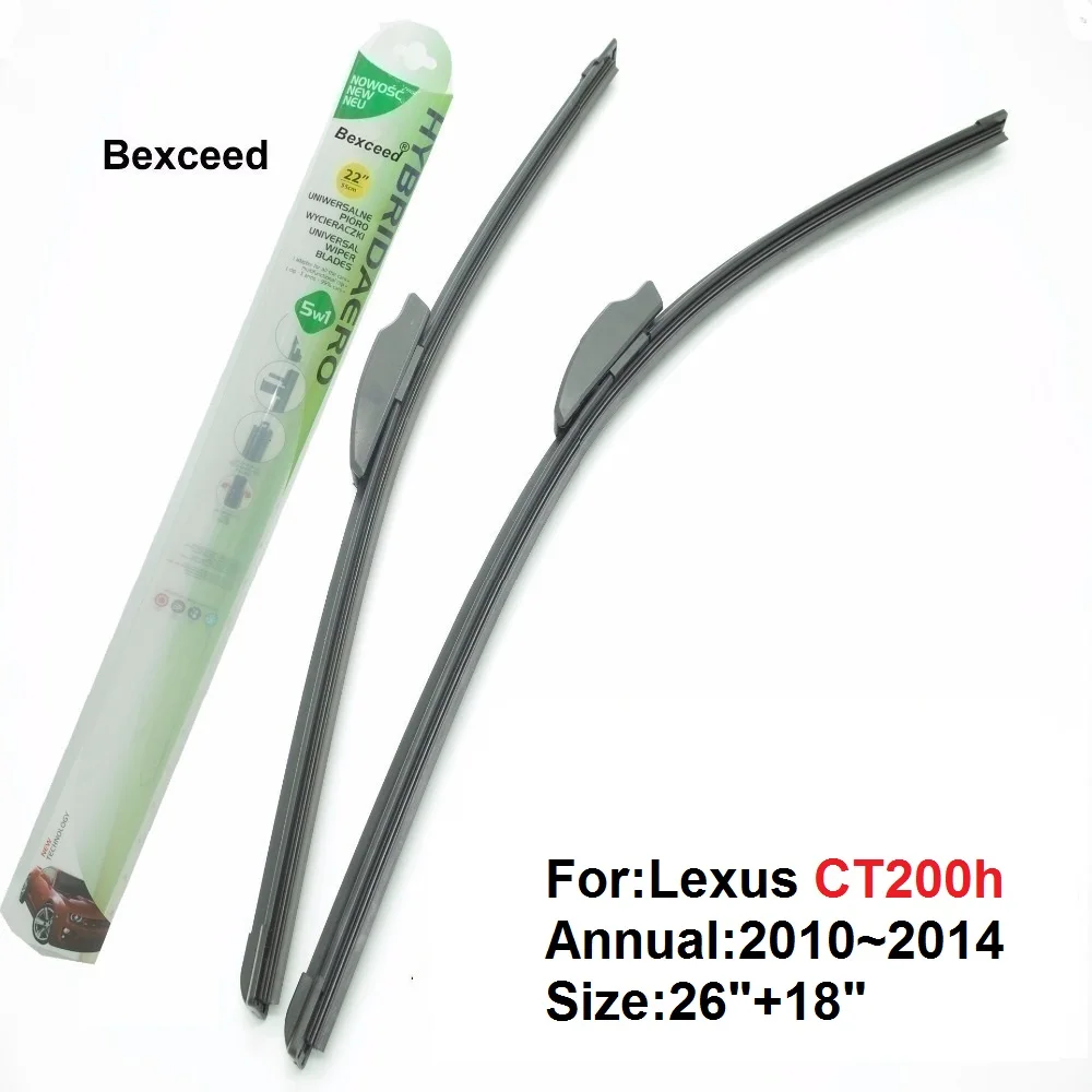 Flat Wiper Blade For LEXUS CT200h Bexceed of Car Windshield 26"+18