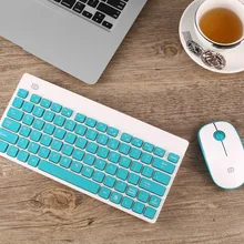 Mini Wireless Gaming Keyboard Mouse Combo Set USB 2 4Ghz 1500DPI Ultra thin Multimedia Set for