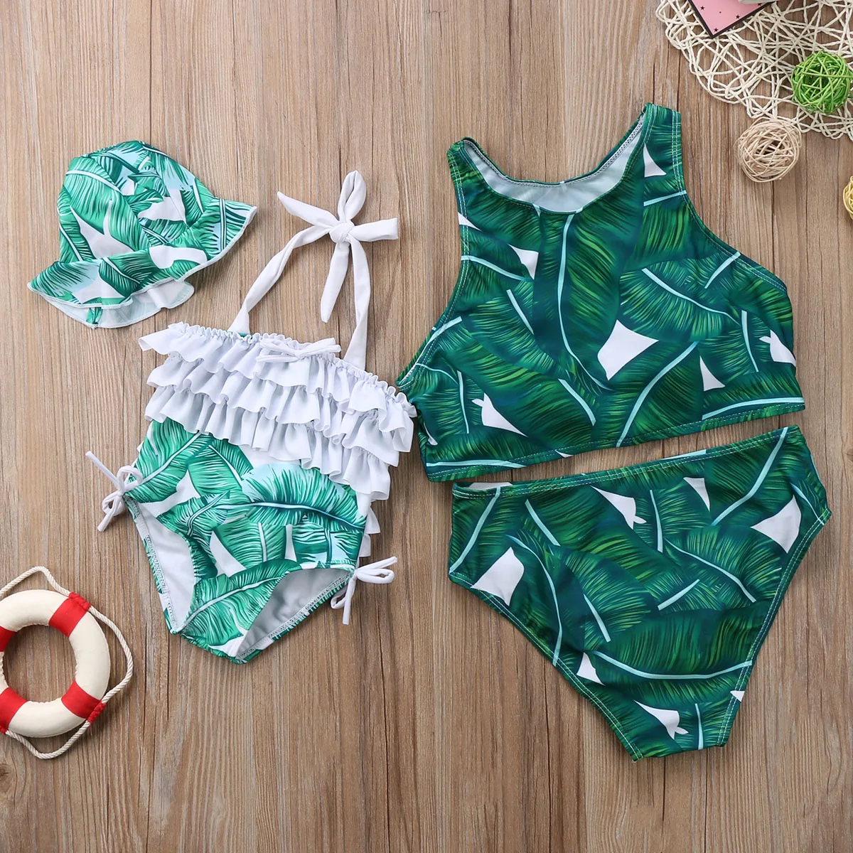 palm leaf swimsuit