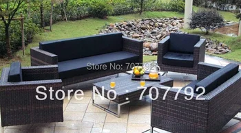 

Luxury Desgin Pennock 5-Pieced Outdoor Rattan Patio Sofa Set