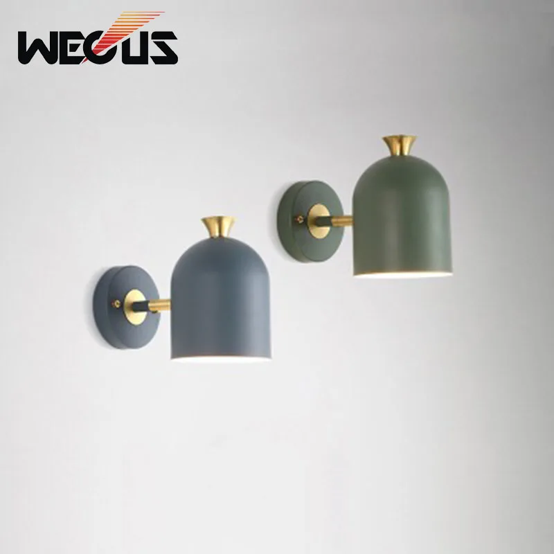 

Nordic makaroon interior wall lights for restaurant bedroom foyer study reading learning wall mounted creative cylindric sconces