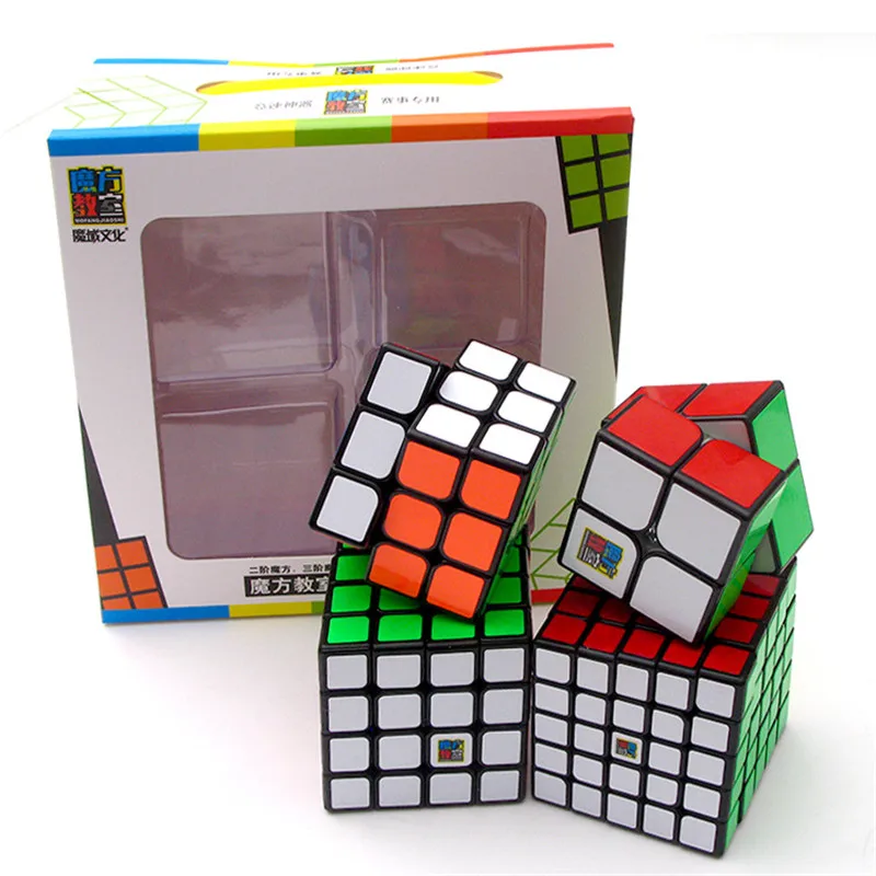 Zhenwei 4in 1 2x2x2 3x3x3, 4x4x4, 5x5x5, волшебный куб, игрушка-головоломка поворотный кубик Для детей игрушка в подарок молодежи взрослых Подарочная коробка