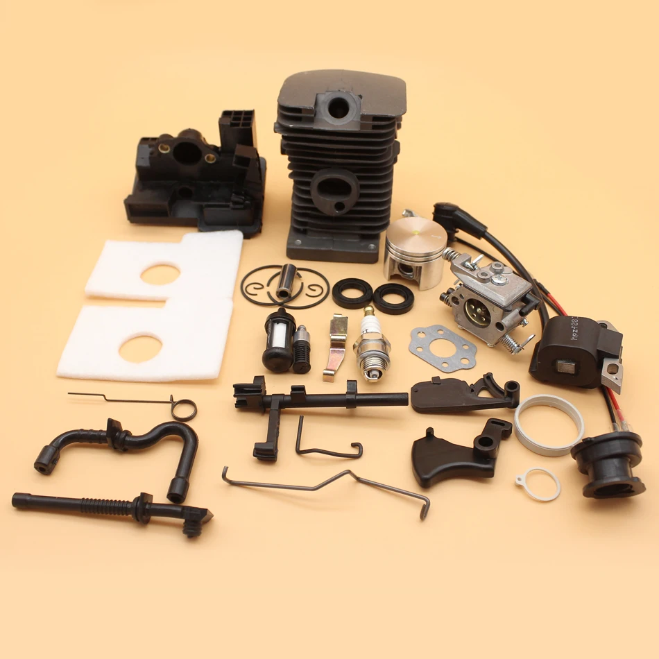

38MM Cylinder Piston Carburetor Ignition Coil Service Kit For STIHL MS180 MS170 MS 170 180 018 017 Chainsaw Engine Motor Parts