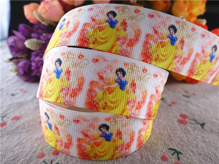 

WQ16020714, new arrival 1'' 25mm 10 yards princess printed grosgrain ribbons cartoon ribbon handmade hair bows