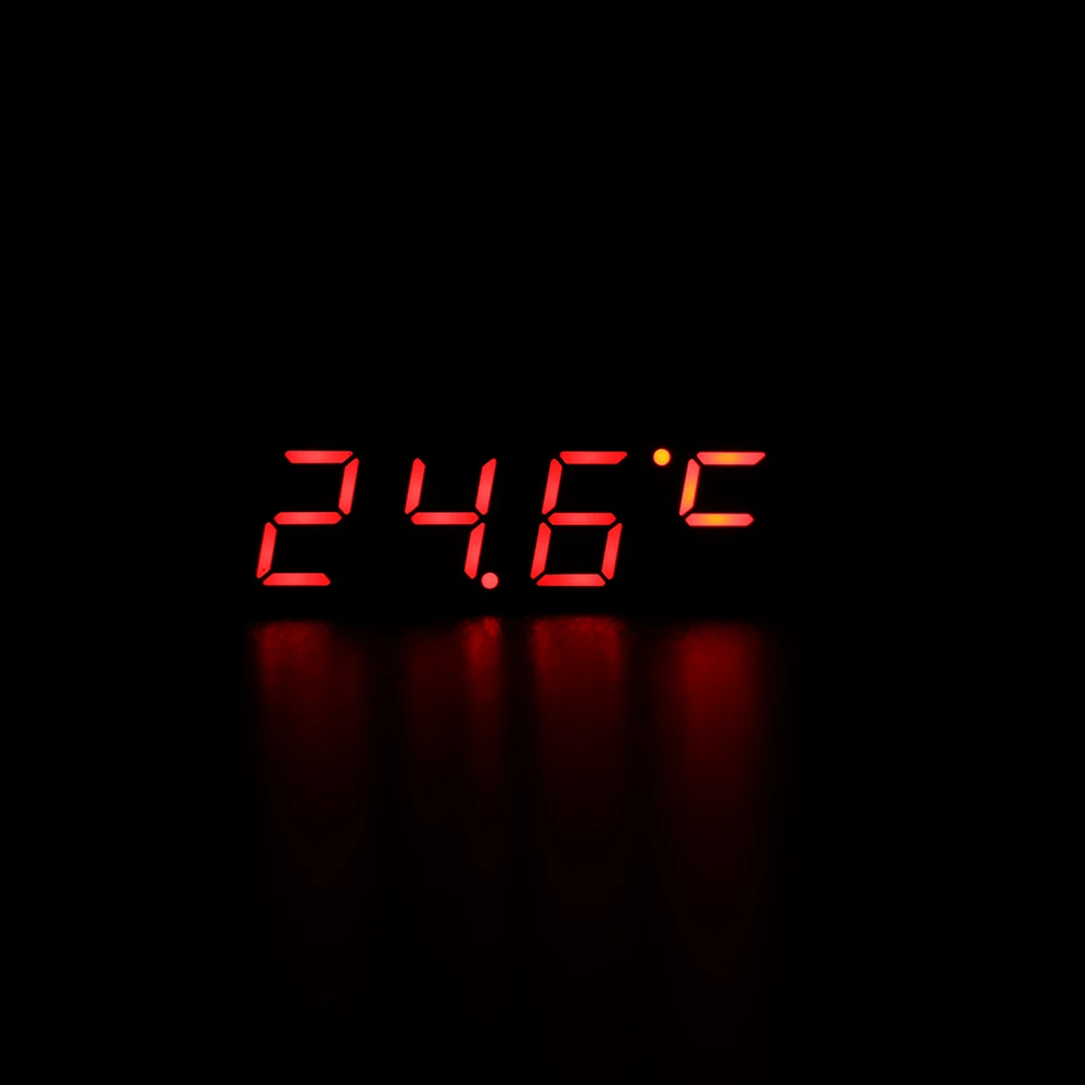 AOZBZ Car Electric Clock Digital Timer Temperature Clock Thermometer Voltmeter Digital Clock Green Blue Red LED Display AOZBZ Car Electric Clock Digital Timer Temperature Clock Thermometer Voltmeter Digital Clock Green Blue Red LED Display