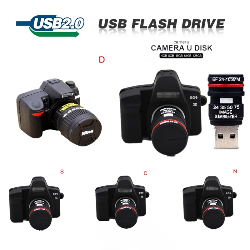 

Mini SLR camera usb flash drive 4GB 8GB 16GB pen drive 32GB 64GB 128GB pendrive 2.0 Real capacity Thumb flash memory stick gift