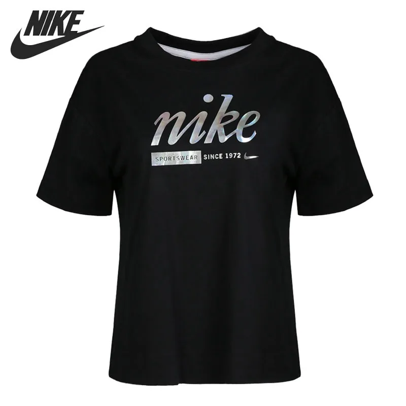 

Original New Arrival 2018 NIKE TOP CROP METALLIC Women's T-shirts short sleeve Sportswear