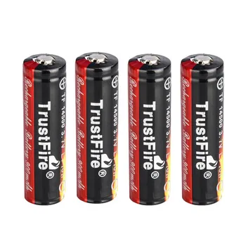 

(4PCS/ lot) TrustFire Protected 14500 Batteries 3.7V 900mAh Rechargeable Lithium Battery 14500 Battery Li-ion 14500 AA Batteries