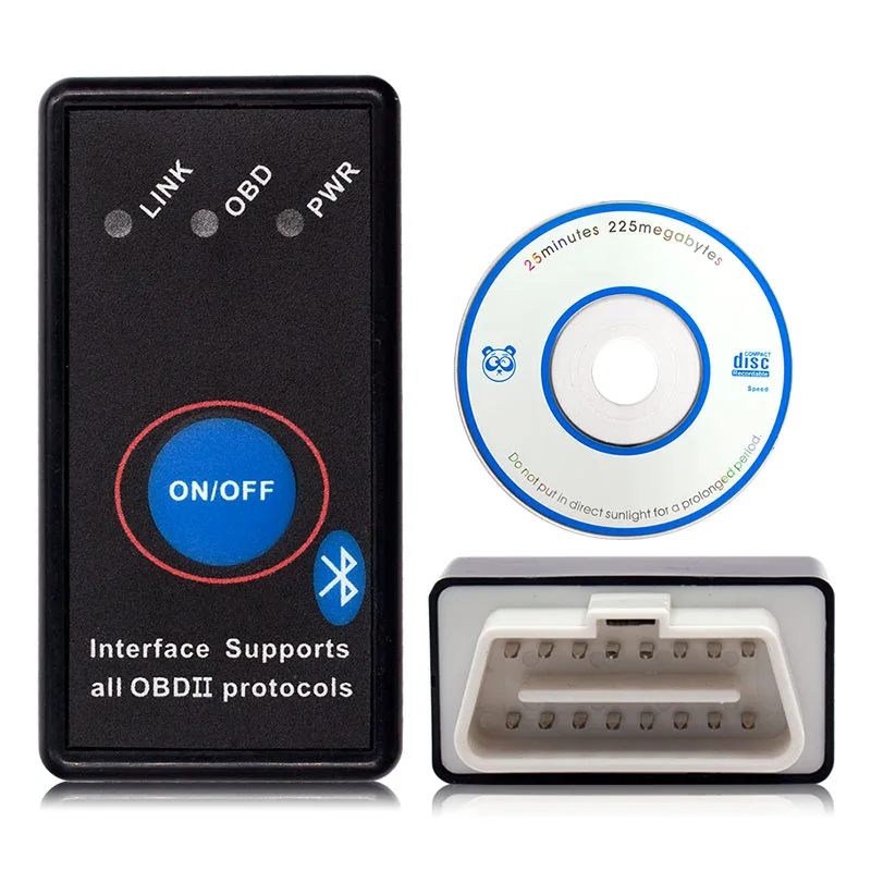 Bluetooth ELM327 V2.1 OBD2 автомобильный диагностический инструмент ELM 327 переключатель питания V2.1 кнопка включения/выключения ELM-327 автоматический сканер для протоколов OBDII