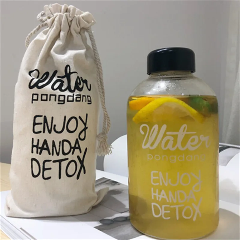 1 Piece Fashion Scented Large Water Bottle with Bag Water Bottle