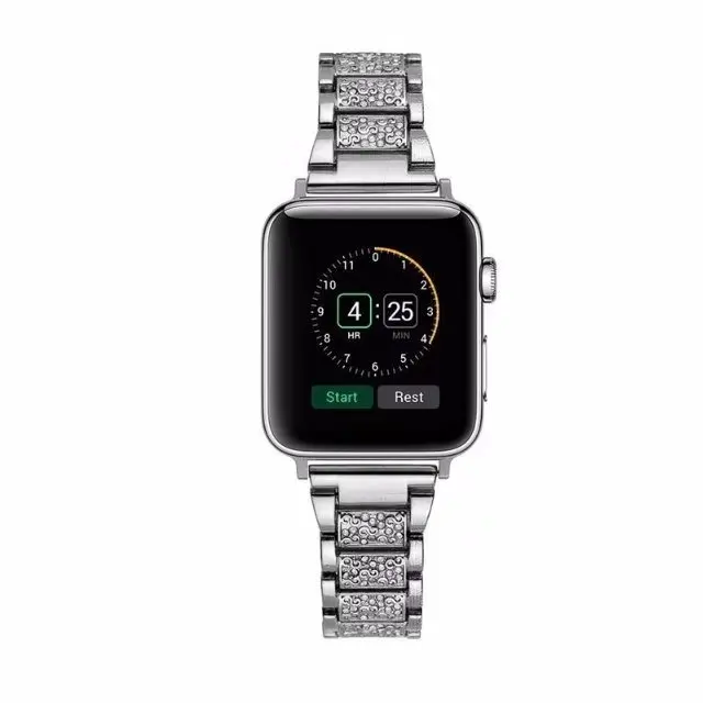 Роскошный ремешок для часов Apple Watch Series 1 2 3 браслет ручной работы с кристаллами и