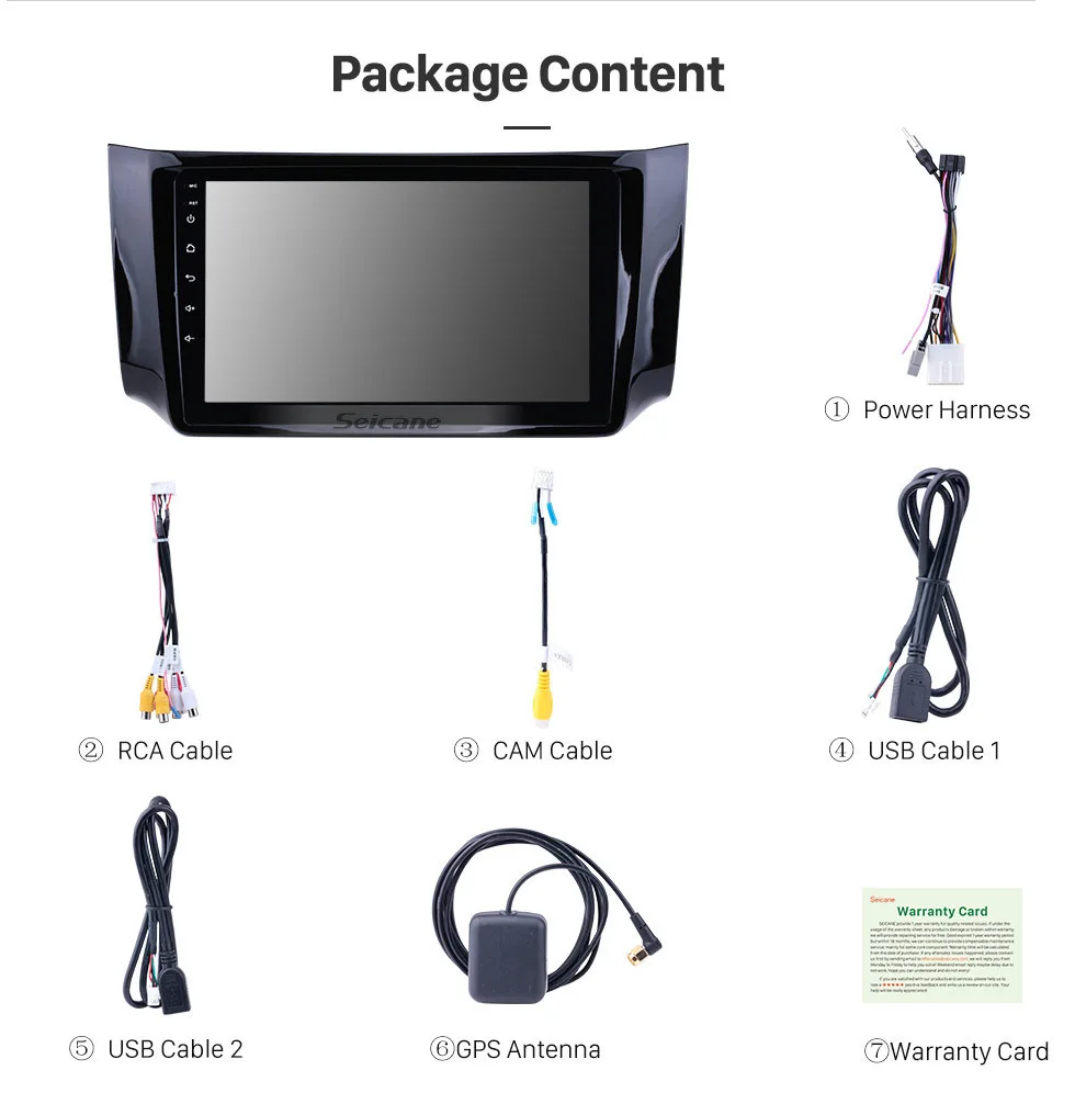 Perfect Seicane Car GPS Navi 10.1" HD Android 8.1 TouchScreen Radio Bluetooth For NISSAN SYLPHY 2012-2016 support Steering Wheel Control 19