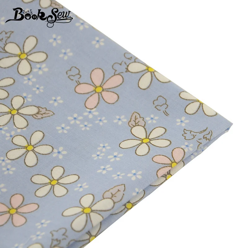 Booksew 100% хлопчатобумажная саржевая ткань с цветочным дизайном домашняя Ткань для
