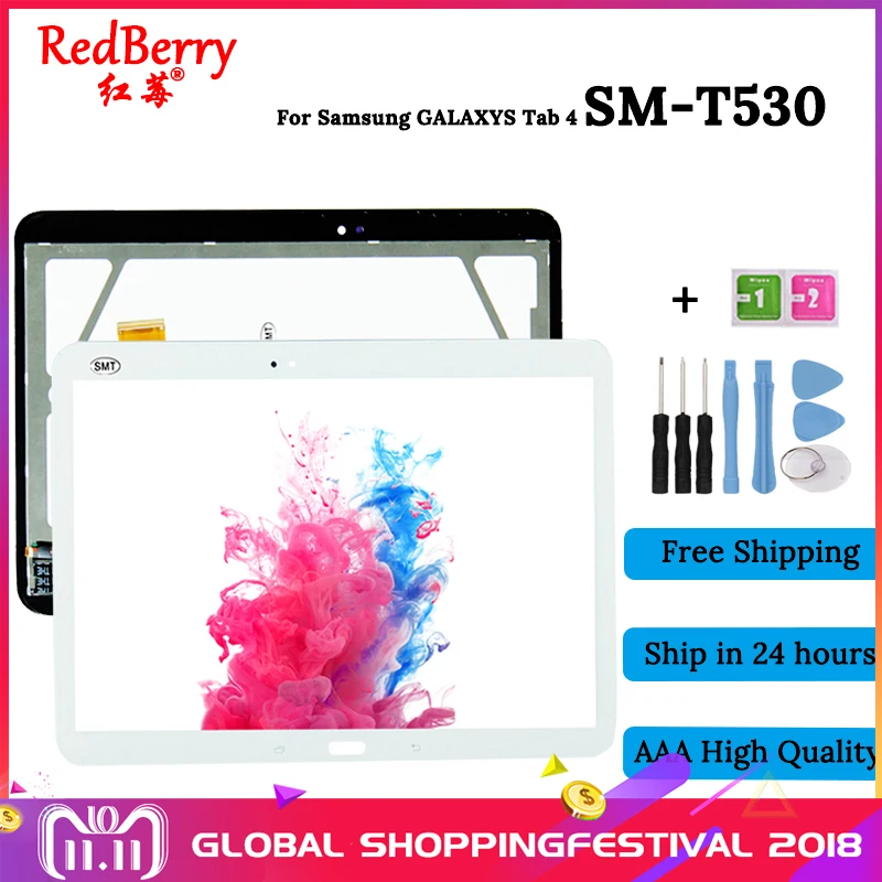 Redberry LCD Display Monitor Panel + Touch Screen Sensor Panel Glass Digitizer For Samsung Galaxy Tab 4 SM-T530 T530 T531 T535 Redberry LCD Display Monitor Panel + Touch Screen Sensor Panel Glass Digitizer For Samsung Galaxy Tab 4 SM-T530 T530 T531 T535