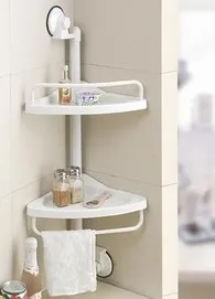 Double Decked kitchen corner shelf bathroom shelf sector tripod corner shelf