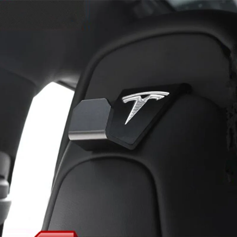 

1 pc Car Seat Back Headrest Mount Hanger Holder Storage Hook Clip with Tesla Logo for Tesla Model S Model X Interior Accessories