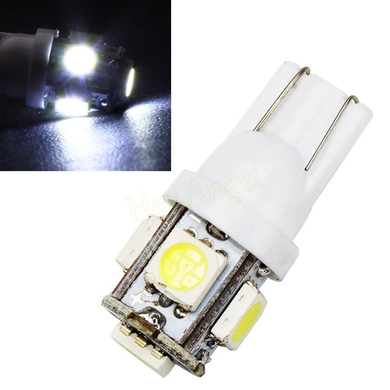 10PCS T10 LED Car Dome Reading Light 194 168 W5W 360 Degree Wedge LED