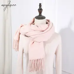 50*210 см 2019 новый осенне-зимний шарф Корейский и японский милый стиль шарф простые женские шали утолщенный шарф для мальчика, девочки