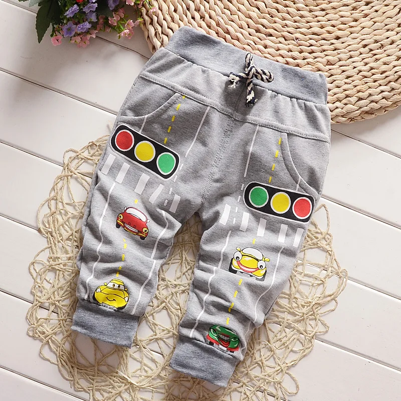 

2016 new Spring Cute cartoon car pattern cotton baby pants 0-2 year baby boy pants for girs children pants