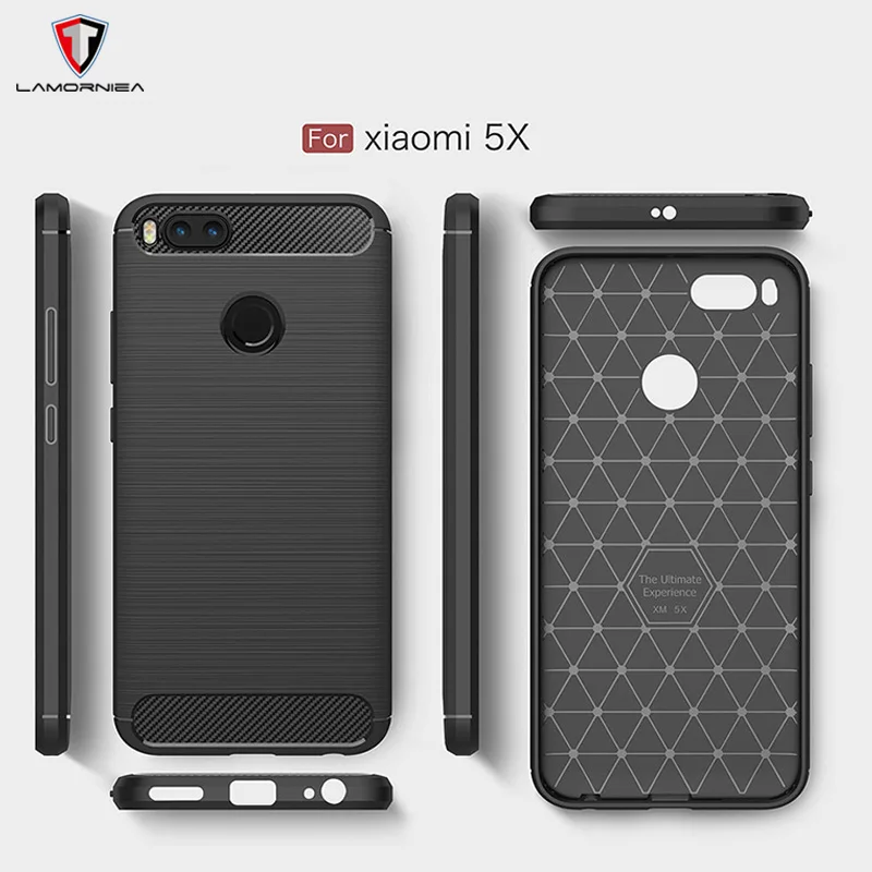 Lamorniea For Xiaomi Mi A1 Case Cover For Xiaomi Mi5X Carbon Fiber Soft