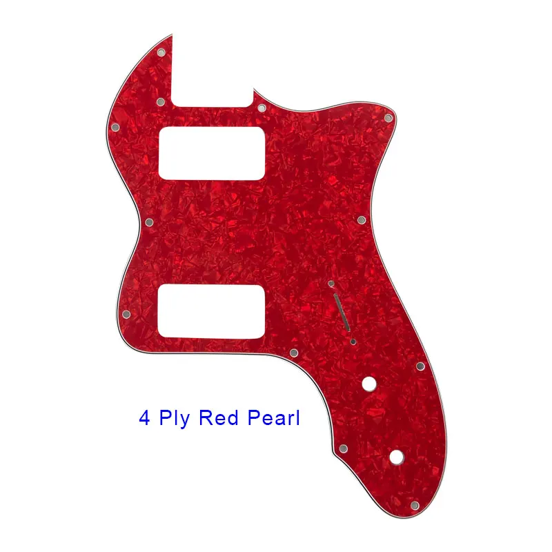 Pleroo гитарные детали накладки для Fender Classic 72' thinline гитара Telecaster pickguard скретч пластина с ТВ Jones Humbucker - Цвет: 4 Ply Red Pearl