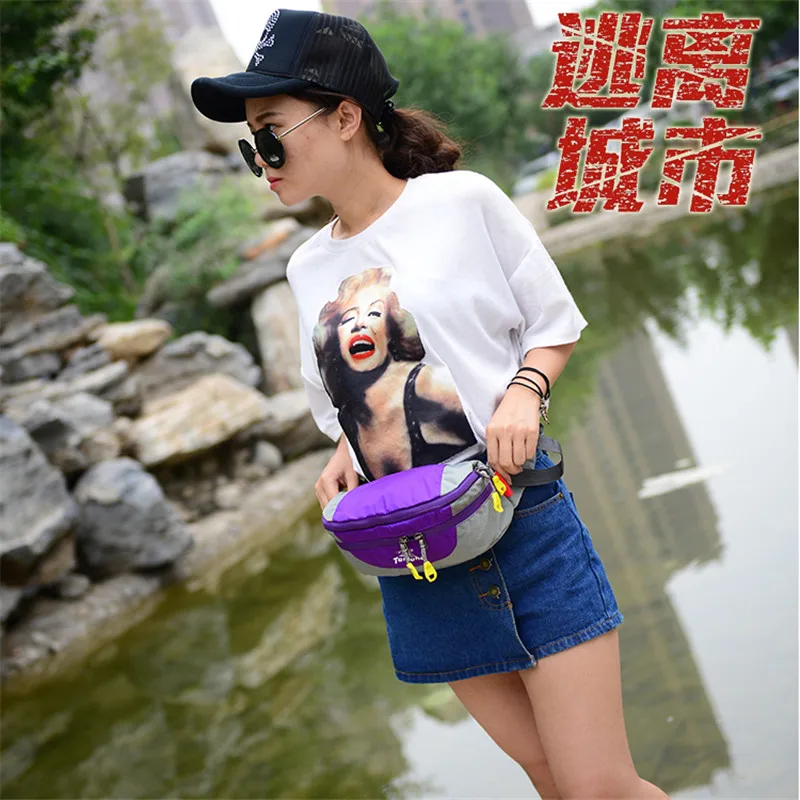 TANLUHU 637 Nylon Sports Bag Folding Backpack Outdoor Climbing Hiking Running Bag Unisex Waist Pack