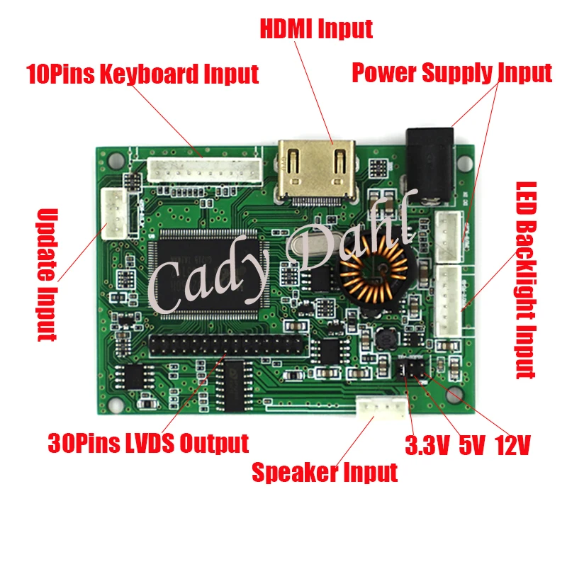 HDMI аудио 30P LVDS светодиодный ЖК-контроллер модуль DIY комплект для Raspberry PI 2 шт. 5,"-42" ips TFT ЖК-дисплей Панель