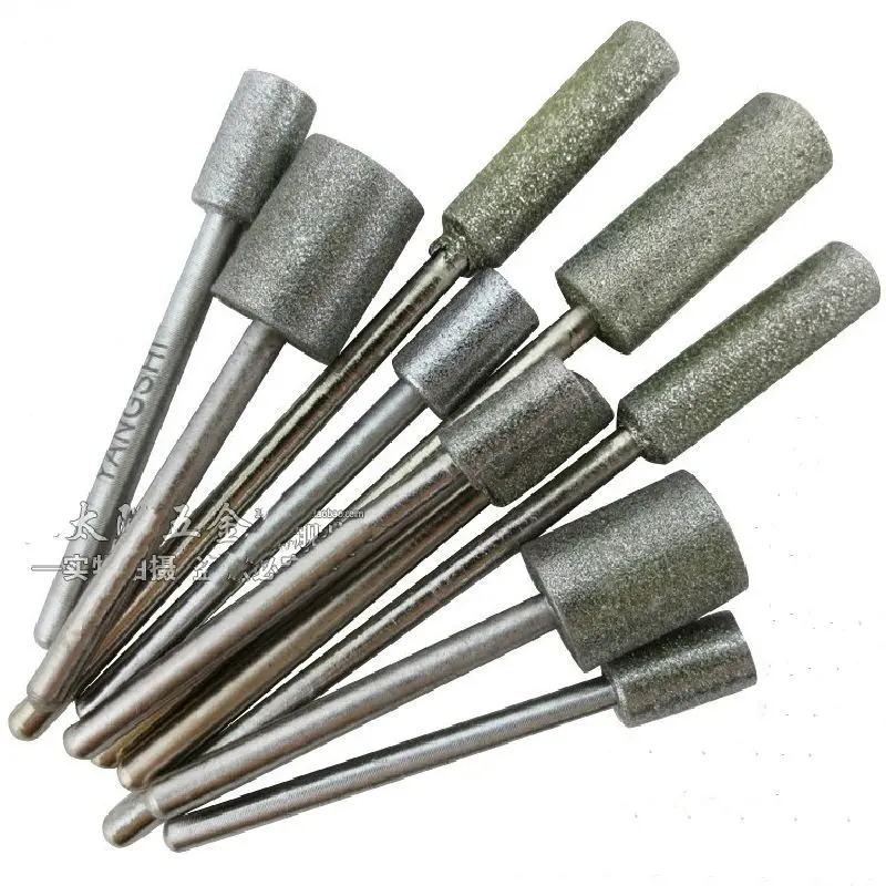 

17pcs/lot Flat-head Cylindrical Milling Cutters Diamond & CBN Points Bit Set Diamond Grinding Needle Files Mounted Points