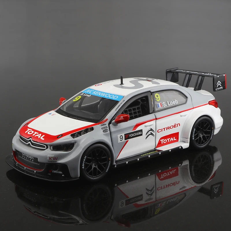Литая модель автомобиля BBURAGO 1:32 WTCC C4 Loeb металлический гоночный автомобиль игра
