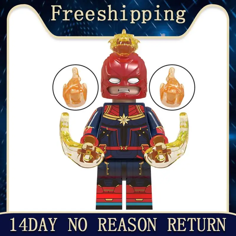 

Shield Hammer Captain Marvel Avengers Super Hero Building Blocks Toys Kids Endgame Action Figure for children toys Gift WM662