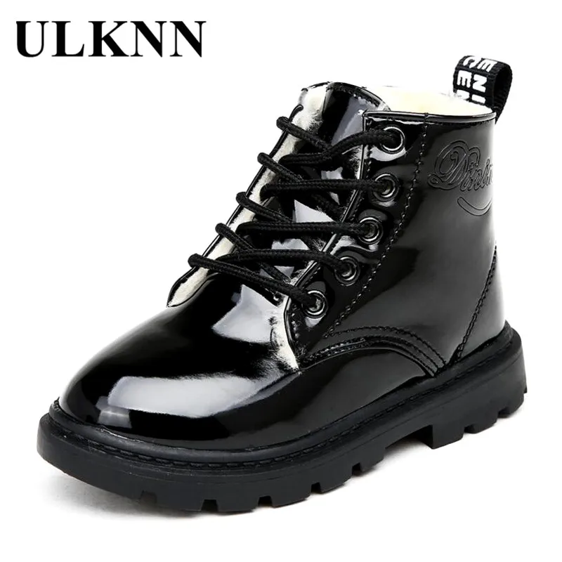 

ULKNN Girls Winter Boots Snow Kids Boots Boys For Children Plush Warm Cotton Fabric Boy Teenagers Girls Boot child bota infantil