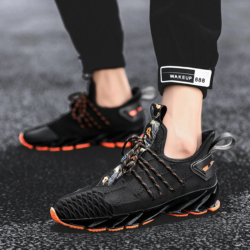 Мужские кроссовки из дышащей сетки Tenis Masculino Серые для фитнеса спортивная обувь