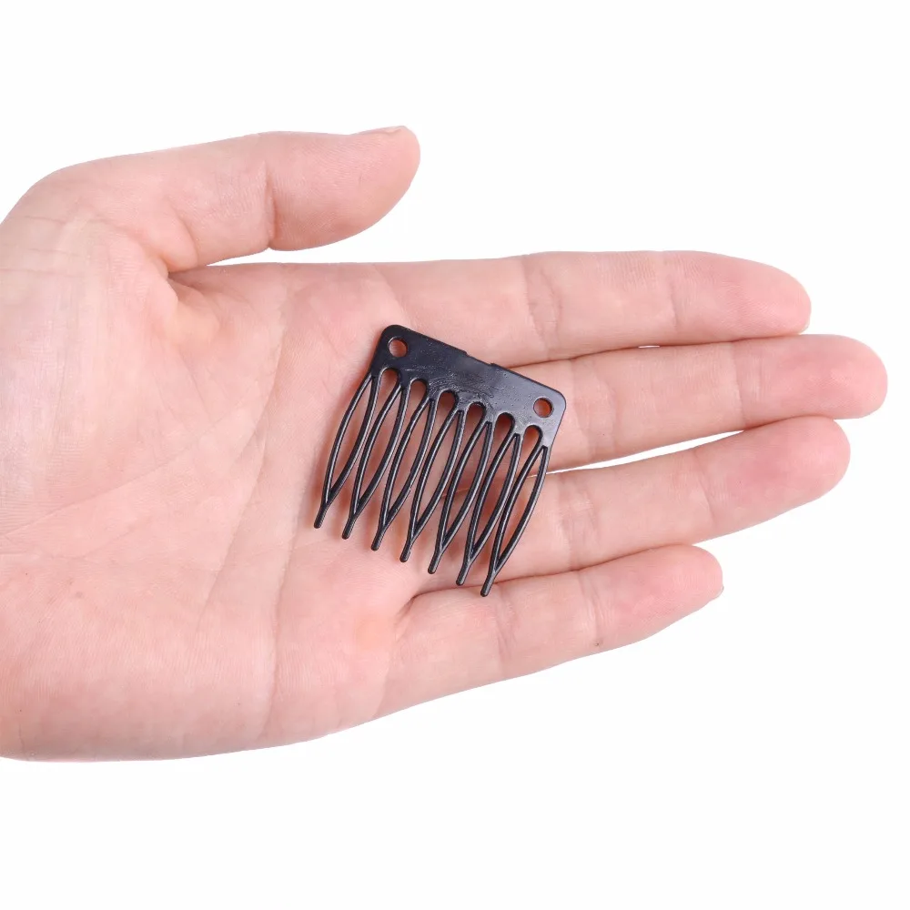 50pcs/Lot Wig Accessories,Hair Wig Plastic Combs and Clips For Wig Cap,Five Colors Combs For Making Wig