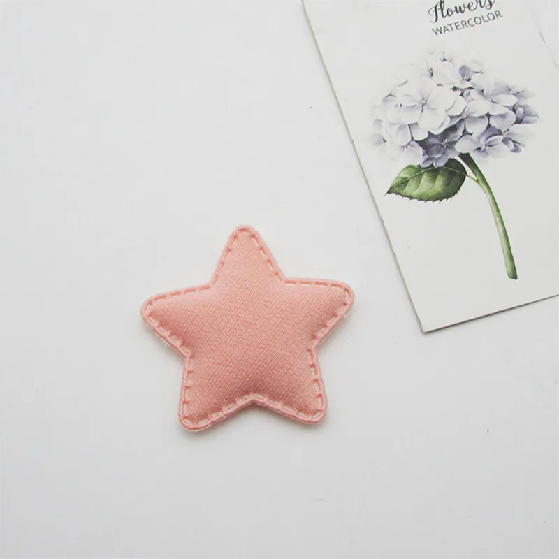 30pcs/lot 4.8cm Star Padded Appliques for Children Headwear Hair clip Accessories and Garment Accessories - Цвет: 5