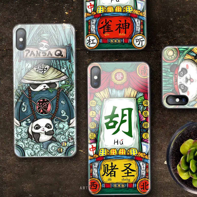 Тренд классический панда животное-талисман Фортуна телефон чехол для Iphone XS MAX X из