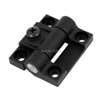 

43mmx36mm 4 Countersunk Holes Adjustable Torque Position Control Hinge Black Door Hinges